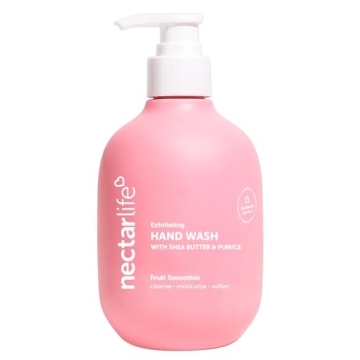 Nectar Life Hand Wash 14oz, Exfoliating and Moisturizing Hand Soap with Volcanic Pumice, Jojoba Oil ...