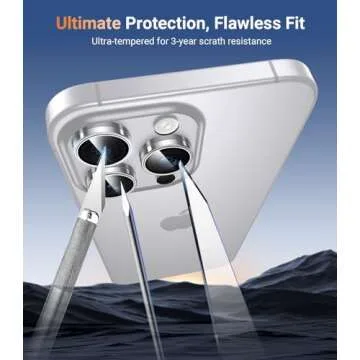 Bstozalle Military Grade 9H+ Glass Lens Protector for iPhone 16 Pro Max