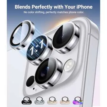 Bstozalle Military Grade 9H+ Glass Lens Protector for iPhone 16 Pro Max