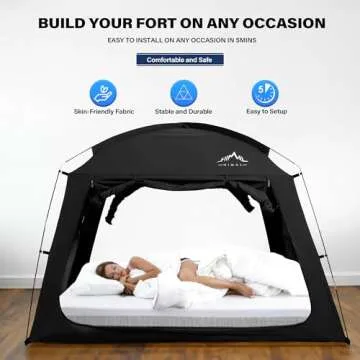 UNIHIMAL Light-Reducing Bed Tent for Cozy Twin Canopy