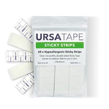 URSA Tape Sticky Strips – No-Residue Clear Double Sided Fashion Tape for Clothes