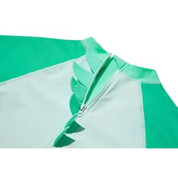 Best for All Baby Boys Kids Swimsuit Toddlers One Piece Zipper Bathing Suit Swimwear with Hat Rash Guard Surfing Suit (as1, Age, 3_Months, 6_Months, Stegosaurus)