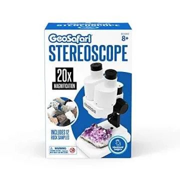 Educational Insights GeoSafari Stereoscope - Introductory Stereo Microscope for Kids Ages 8+, Science Toys for Kids