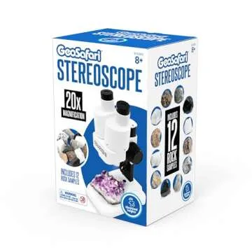 Educational Insights GeoSafari Stereoscope - Introductory Stereo Microscope for Kids Ages 8+, Science Toys for Kids