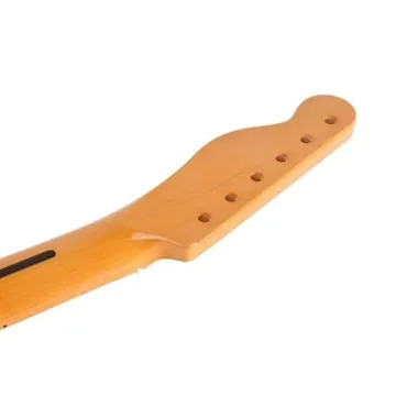 WomeYork Matte Yellow Electric Guitar Neck for DIY Builds