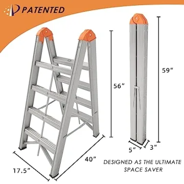 Compact APARECIUM Aluminum Ladder for Home Use
