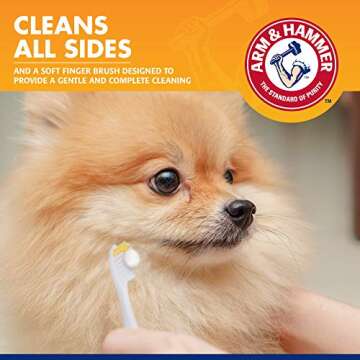 Arm & Hammer for Pets Clinical Care Travel Dental Kit for Dogs in Vanilla Ginger Flavor | Dog Toothbrush and Toothpaste Set Safe for All Dogs | All In One Solution To Dog Teeth Cleaning