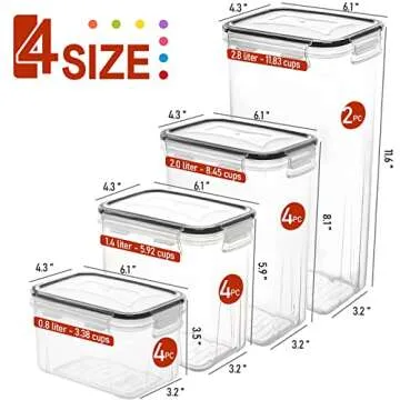 Skroam 14 Pack Airtight Food Storage Containers - Versatile Kitchen Storage Set