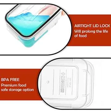 Skroam 14 Pack Airtight Food Storage Containers for Kitchen Organization