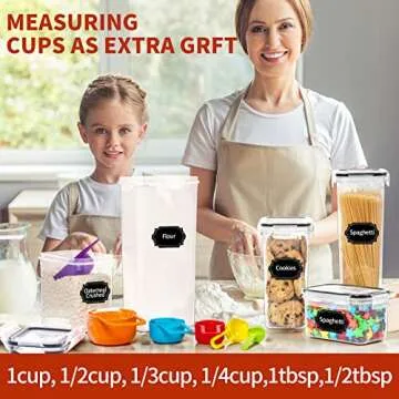 Skroam 14 Pack Airtight Food Storage Containers for Kitchen Organization