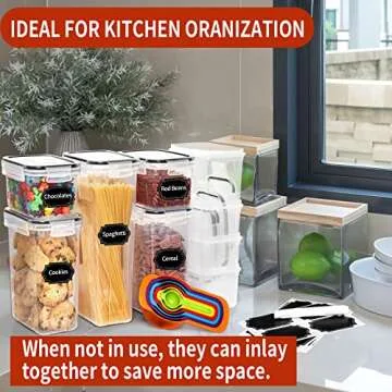 Skroam 14 Pack Airtight Food Storage Containers for Kitchen Organization