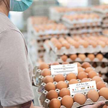 Sinmoe 200 Pcs Egg Handling Instructions for Fresh Eggs