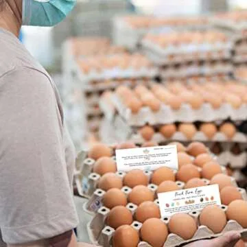 Sinmoe 200 Pcs Egg Handling Instructions for Fresh Eggs