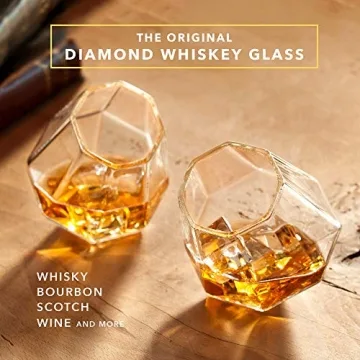 Stylish Diamond Shaped Whiskey Glasses Set of 2