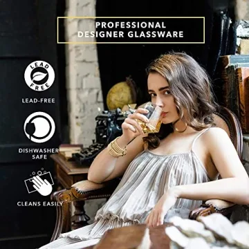 Stylish Diamond Shaped Whiskey Glasses Set of 2