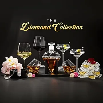 Stylish Diamond Shaped Whiskey Glasses Set of 2