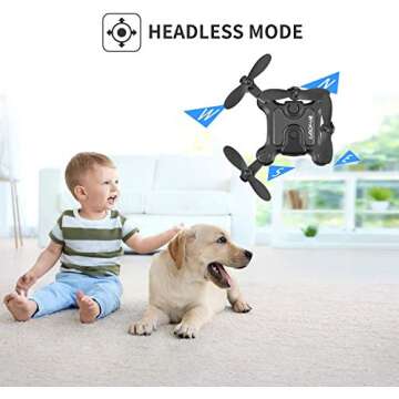 Foldable Mini Drone for Kids Toys,V2 Nano Pocket RC Quadcopter for Beginners Gift,with 3 Batteries,Altitude Hold, Headless Mode,3D Flips, One Key Return,3 Speed Modes,Easy Fly