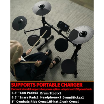 AODSK Electric Drum Set for Beginners with 150 Sounds
