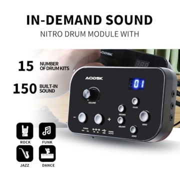 AODSK Electric Drum Set for Beginners with 150 Sounds