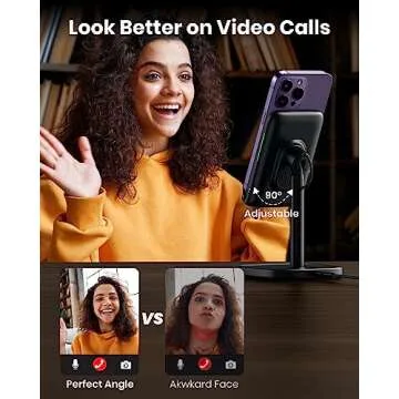 INIU Wireless Charger Stand, 15W Fast Wireless Charging Stand, Adjustable Angle Charger Dock Phone Holder, Wireless Charging Station Compatible with iPhone 15 14 13 12 11 Pro/Max Samsung S22 S21 Pixel