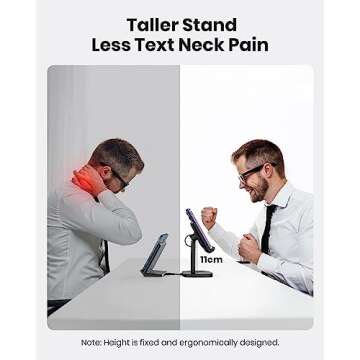 INIU Wireless Charger Stand, 15W Fast Wireless Charging Stand, Adjustable Angle Charger Dock Phone Holder, Wireless Charging Station Compatible with iPhone 15 14 13 12 11 Pro/Max Samsung S22 S21 Pixel