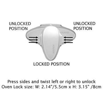 Oven Door Lock Child Safety, Heat-Resistant Easy to Install, Childproof Oven Locks for Toddlers, no ...
