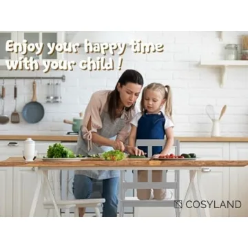 COSYLAND Kids Kitchen Step Stool for Toddlers Safety and Fun