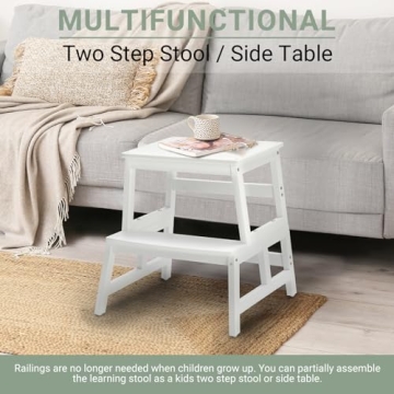 COSYLAND Kids Kitchen Step Stool for Toddlers Safety and Fun