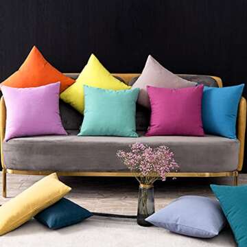 Coddsmz 6 Pack Cotton Pillow Covers - Unique Decor