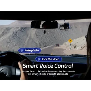 4K Dual Dash Cam with Wi-Fi, 64GB SD Card & Night Vision