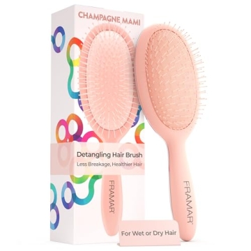 Framar Detangling Brush – Pain-Free Hair Care for Curly & Thick Hair