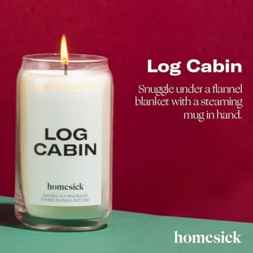 Homesick Log Cabin Candle - 60-80 Hours of Relaxation