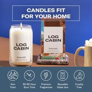 Homesick Log Cabin Candle - 60-80 Hours of Relaxation