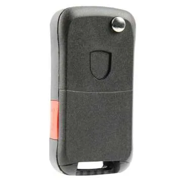Key Fob Keyless Entry Flip Remote Uncut Shell Case & Pad Set for Porsche 2003-2011 Cayenne