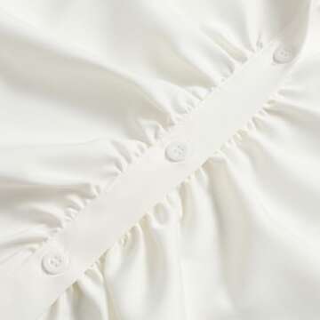 Women's Long Sleeve V Neck Shirt Button Front Pleated Slim Fit Business Blouse Top