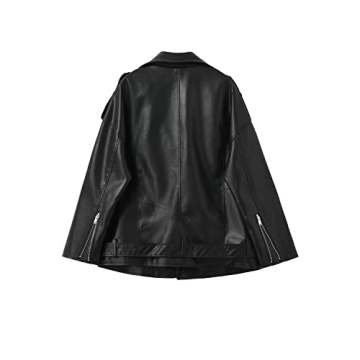 Stylish LY VAREY LIN Faux Leather Biker Jacket for Women