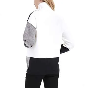 SWEETBUMP Maternity Turtleneck Sweater Long Sleeve Color Block Patchwork Knit Maternity Pullover Sweaters Tops Black M