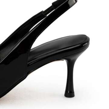 heelchic Comfortable Metallic Slingback Pumps For Women