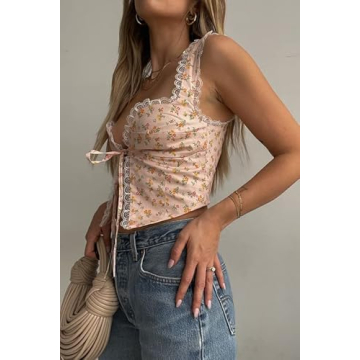 Stylish Women Lace Crop Top Slim Fit Streetwear