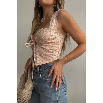 Stylish Women Lace Crop Top Slim Fit Streetwear