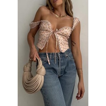 Stylish Women Lace Crop Top Slim Fit Streetwear