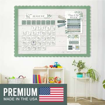 Classroom Calendar Set Bulletin Board Decor – School Calendar For Classroom Elementary & Preschool...