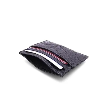 Slim Vegan Leather Card Holder Wallet for Women