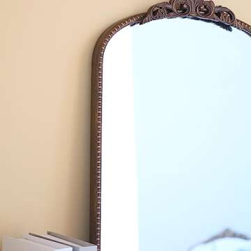 Micasso 31" x 19" Arch Decorative Mirror with Metal Frame