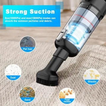 MONOZEL Handheld Vacuum with LED Light and Fast Charge