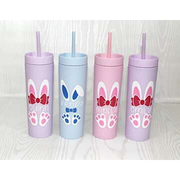 Personalized Easter Bunny Tumbler for Kids - Fun Gift