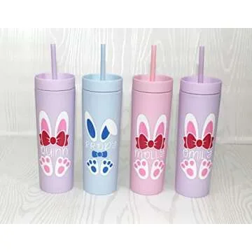 Personalized Easter Bunny Tumbler for Kids - Fun Gift