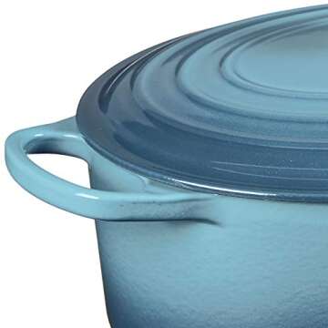 Le Creuset Signature Enameled Cast-Iron Oval French (Dutch) Oven, 6.75 Quart, Marine