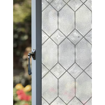 Artscape Old English | Window Privacy Film Textured Glass Pattern | Non-Adhesive & UV Protection | E...