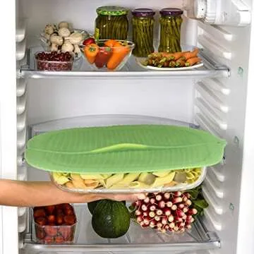 Stylish Silicone Banana Leaf Lid for Food Storage